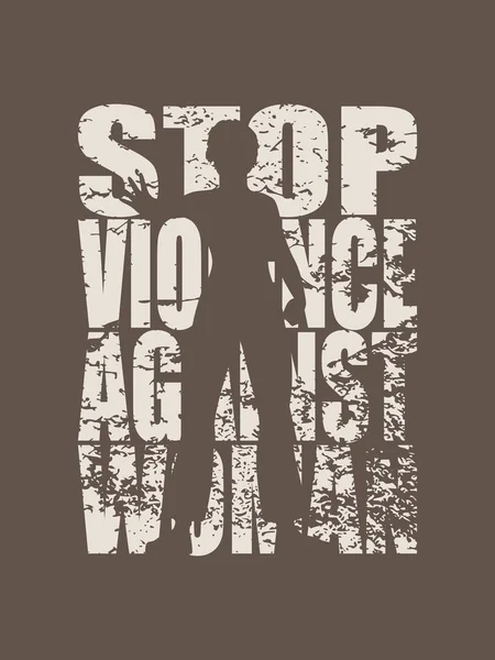 En ung kvinna show stoppa gest. Stoppa våld sociala koncept. — Stock vektor