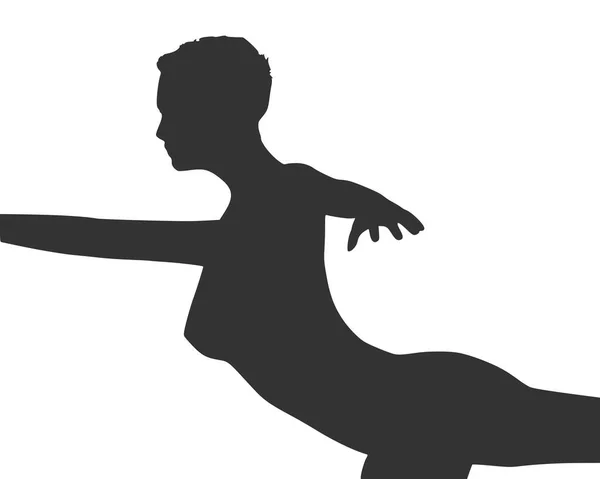 Silhouette d'une danseuse — Image vectorielle