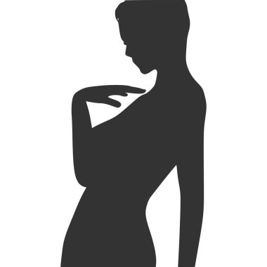 Kafası karışmış kadın silueti