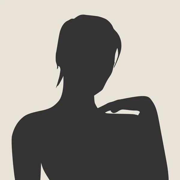 Confused woman silhouette — Stock Vector