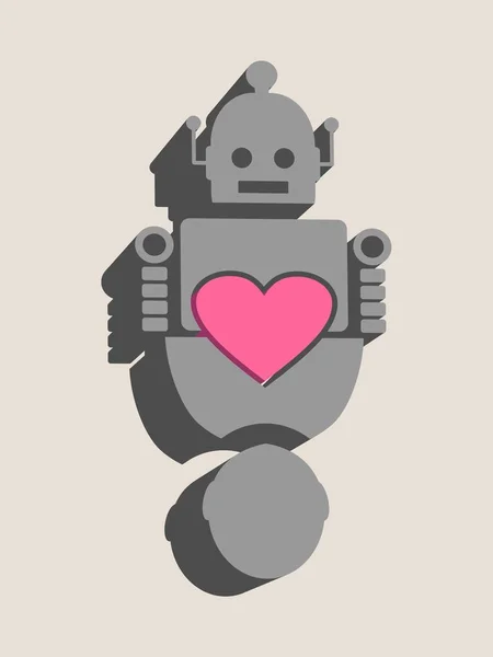 Relations humaines et robotiques — Image vectorielle
