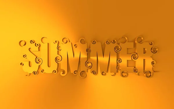 Ilustración de letras con palabra verano . —  Fotos de Stock