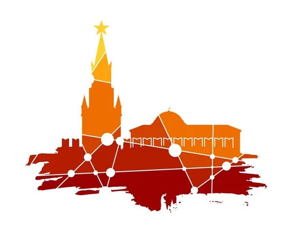 Tour Spasskaya du Kremlin à Moscou — Image vectorielle