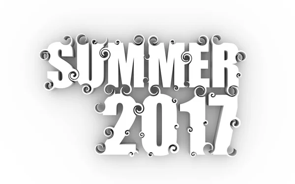 Schriftzeichnung mit Text vom Sommer 2017 — Stockfoto