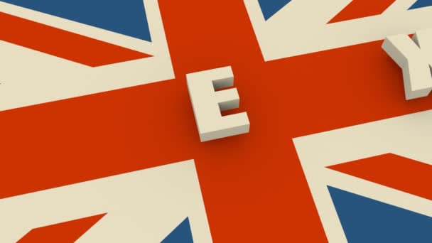 İngiltere Avrupa Birliği'nden çıkın. Brexit — Stok video