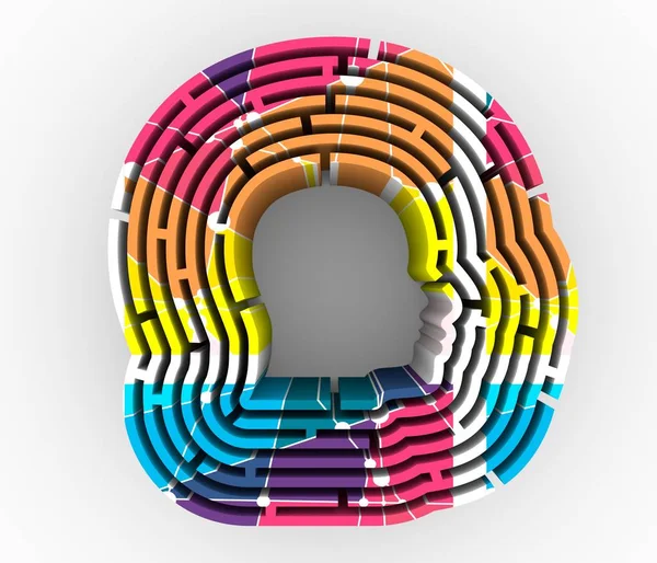 Man avatar in circular maze