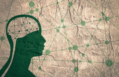 Bir adamın silueti.