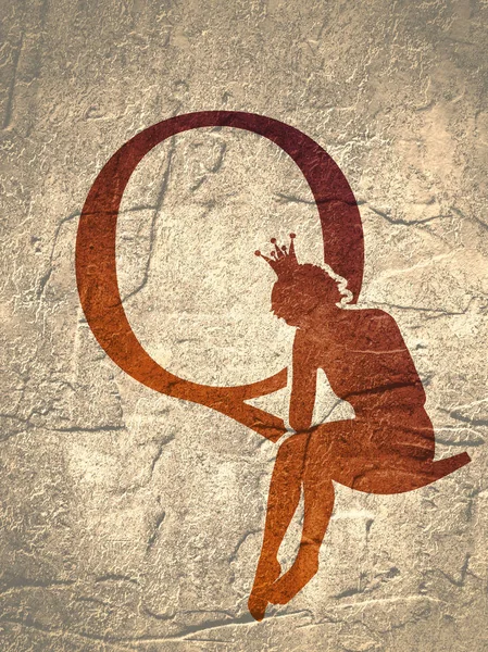 Vintage queen silhouette. — Stock Photo, Image