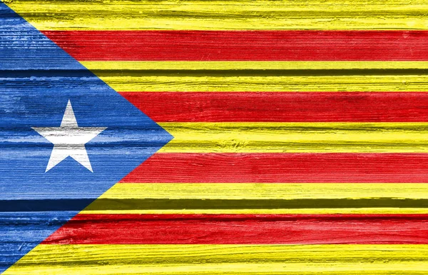 Catalonia grunge textured flag . — Stock Photo, Image