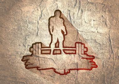 Vücut geliştirici silueti pozu