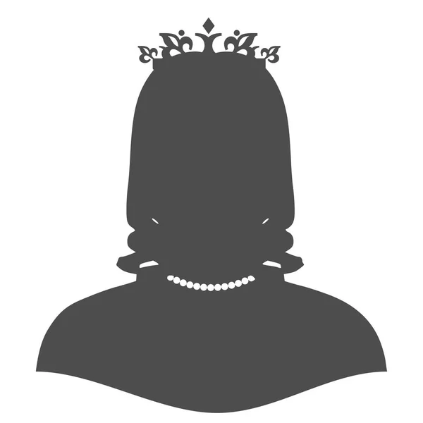 Silhouette einer Prinzessin in einem Rahmen — Stockvektor