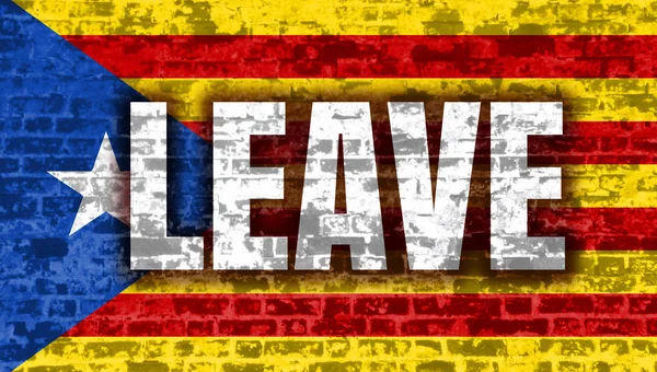 Vlajka s texturou grunge Katalánsko . — Stock fotografie