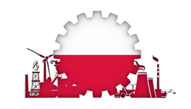 Bayrağı ile enerji ve güç Icons set