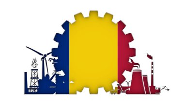 Bayrağı ile enerji ve güç Icons set