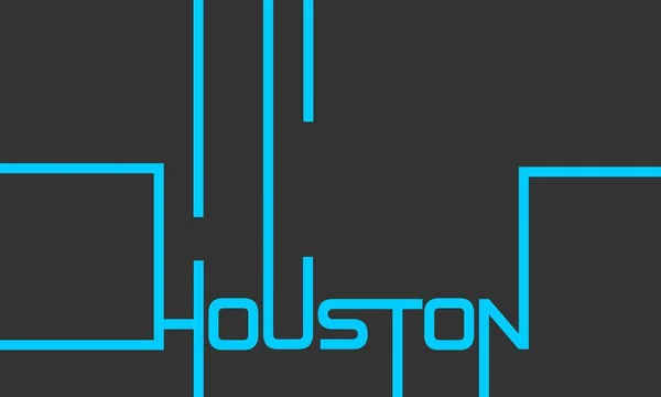 Houston textový design. Vektor kaligrafie. — Stockový vektor