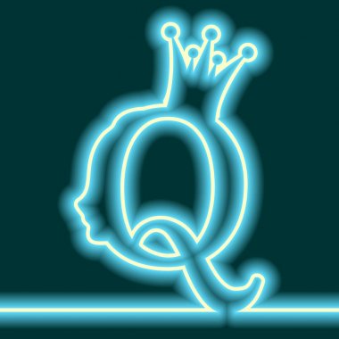 Vintage queen siluet. Ortaçağ Kraliçe profili