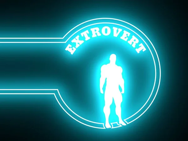 Ikon metafora ekstrovert — Stok Foto
