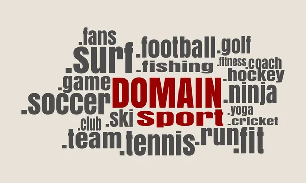 Облако спортивных доменов — стоковый вектор