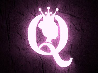 Vintage queen siluet. Ortaçağ Kraliçe profili