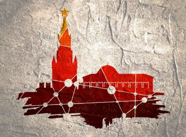 Moskova 'daki Spasskaya Kremlin Kulesi