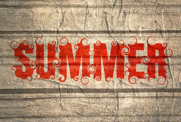 Lettering illustration with word summer. — Stock Photo, Image