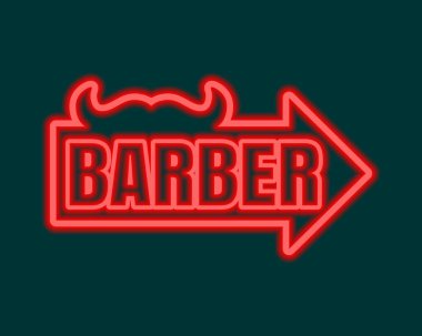 Vintage kuaför dükkanı amblem veya etiket