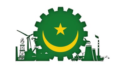 Bayrağı ile enerji ve güç Icons set