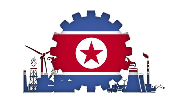 Iconos de energía y energía con bandera —  Fotos de Stock