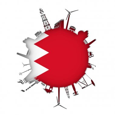 Sektöre bağlı siluetlerle çember.