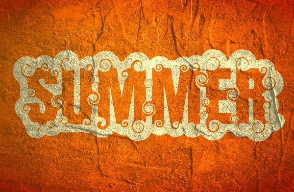 Lettering illustration with word summer. — Stock Photo, Image