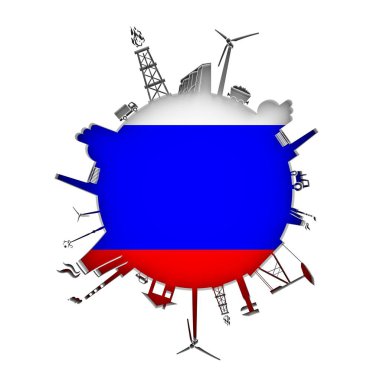 Sektöre bağlı siluetlerle çember.