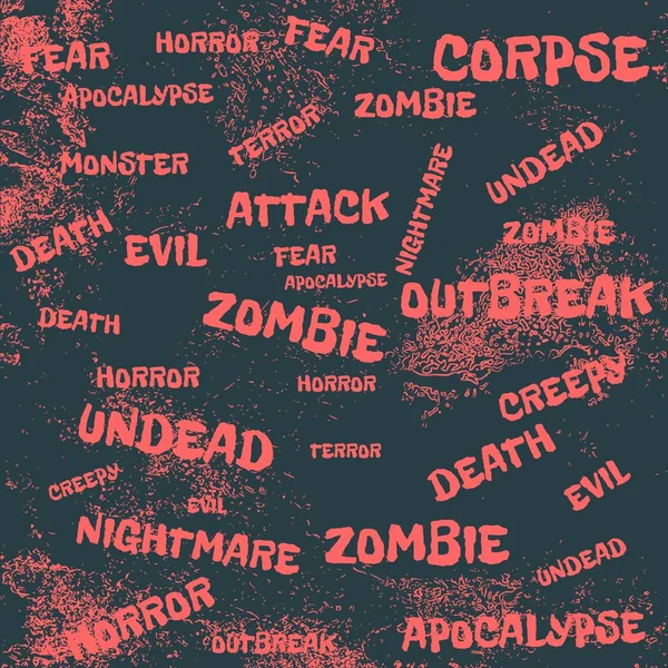Set di tag relativi allo zombie — Vettoriale Stock