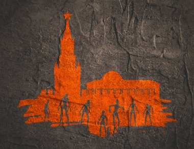 Zombi siluetleri seti