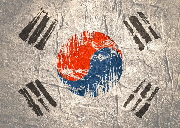 Südkoreanischer Flaggengrunge-Stil. — Stockfoto