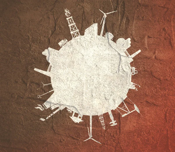 Sektöre bağlı siluetlerle çember