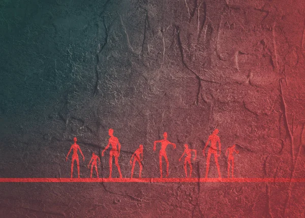 Zombie silhouettes set — Stock Photo, Image