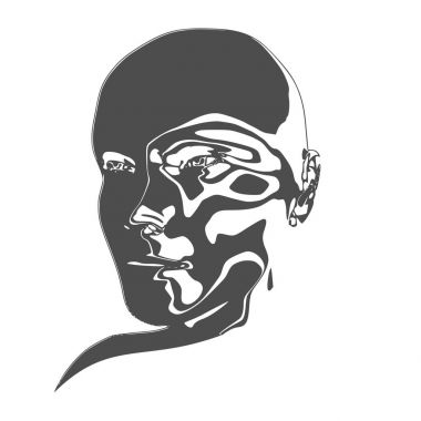 Bir insan kafası silüeti.