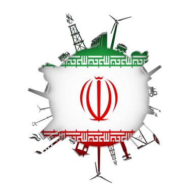 Sektöre bağlı siluetlerle çember.