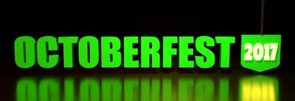 Oktoberfest testo verde — Foto Stock