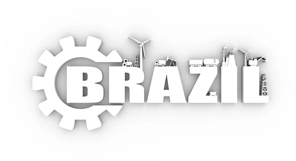 Energie en kracht pictogrammen. Brazilië woord — Stockfoto