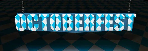 Octoberfest isometric text — Stock Photo, Image