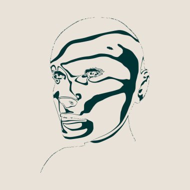 Bir insan kafası silüeti.