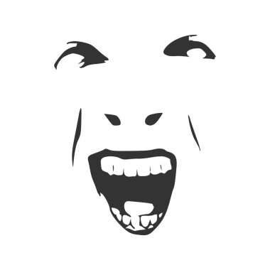 Şeytan ya da canavar çığlık atıyor.