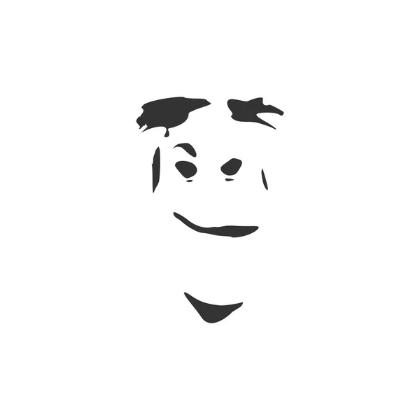 Silhouette visage souriant — Image vectorielle