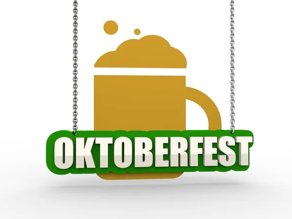 Octoberfest texto isométrico — Fotografia de Stock