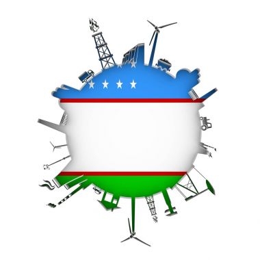 Sektöre bağlı siluetlerle çember.