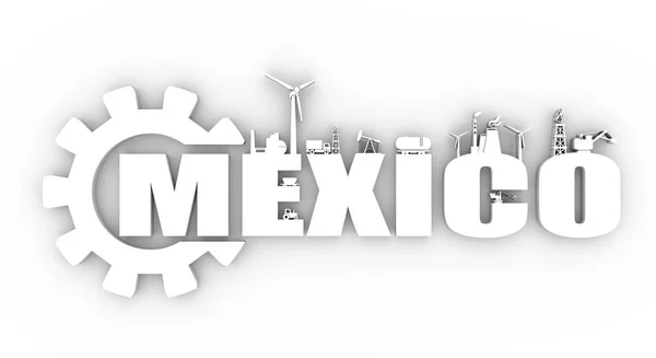 Energy and Power icons. Mexico word — Stock Photo, Image