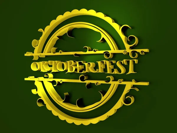 Oktoberfest stempel 3d — Zdjęcie stockowe
