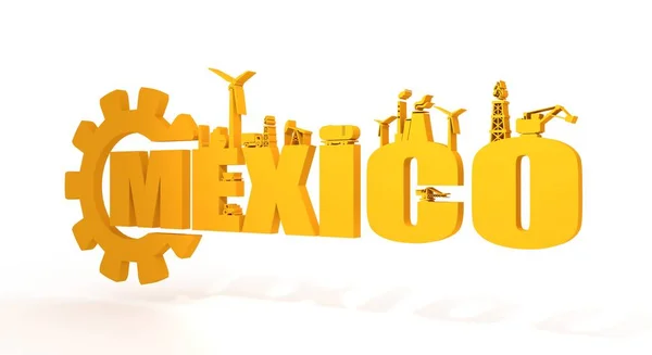 Energy and Power icons. Mexico word — Stock Photo, Image