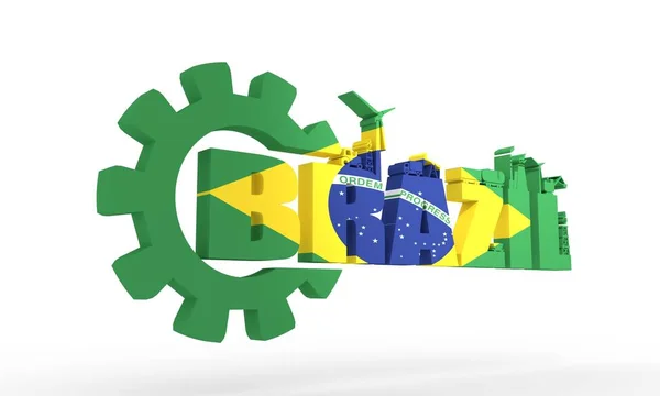 Ícones de energia e energia. Brasil palavra — Fotografia de Stock